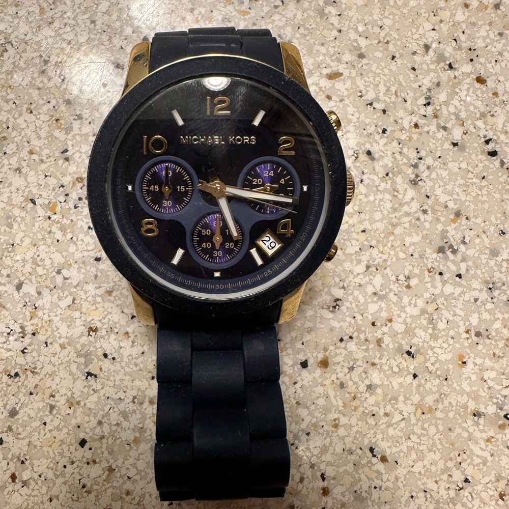 Michael Kors Gold and Navy Watch